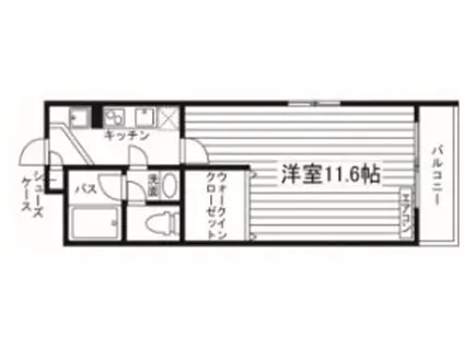 プエルラスクエアアコオIII番館(1K/1階)の間取り写真