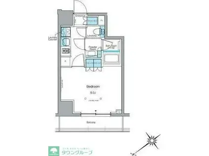 ルフォンプログレ上野公園(1K/4階)の間取り写真