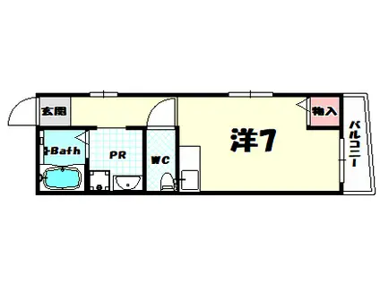 レジデンス郷田生田町(ワンルーム/2階)の間取り写真