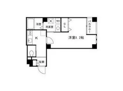 ヴィータ京都西院(1K/4階)の間取り写真