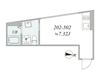 TRIAS127(ワンルーム/5階)の間取り写真