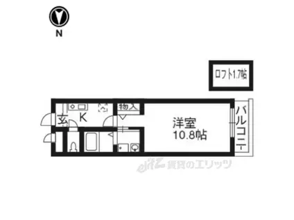 エルミタージュ空木(1K/3階)の間取り写真