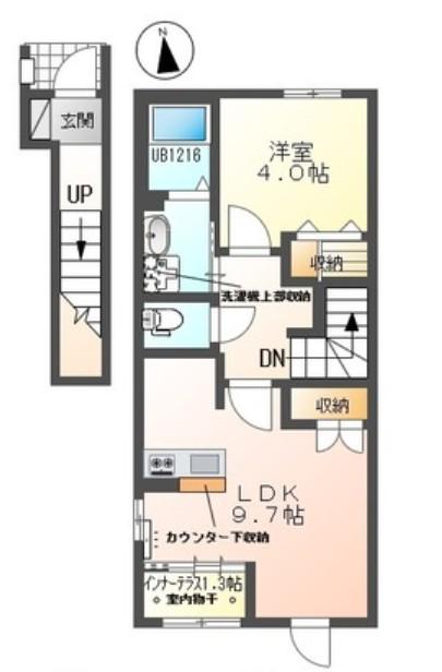 LE SOLEILII(1LDK/2階)の間取り写真