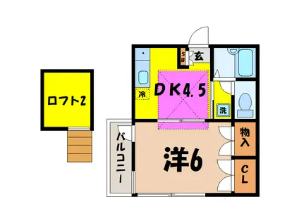 グルニエSATO(1DK/3階)の間取り写真
