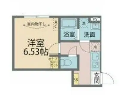 カインドネス武蔵浦和II(1K/3階)の間取り写真