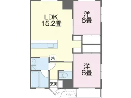 SUMICAA・P(2LDK/4階)の間取り写真