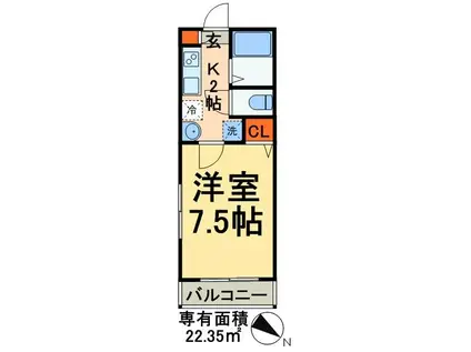 セレアーバンビュー(1K/3階)の間取り写真