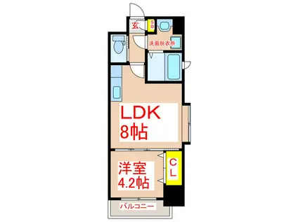 PRECIOUS K(1LDK/3階)の間取り写真