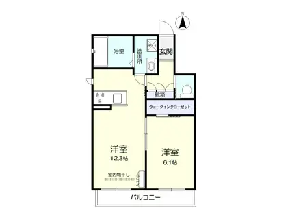 アンシャンテ(1LDK/2階)の間取り写真