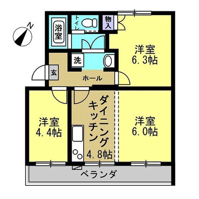 マルタカマンション(2LDK/1階)の間取り写真