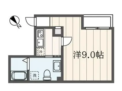 AR厚木旭町ウエスト(1K/3階)の間取り写真