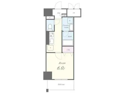 レガーロ(1K/1階)の間取り写真