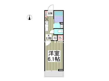 リポス瀬谷B棟(1K/3階)の間取り写真