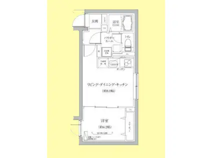 ベルシードステアー品川荏原(1LDK/4階)の間取り写真