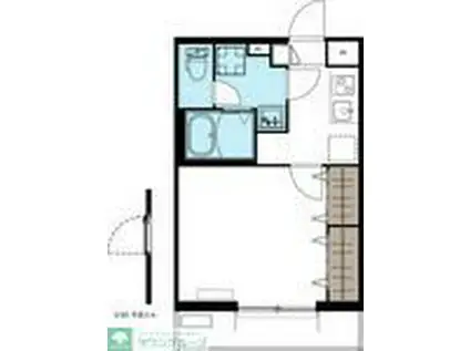 ヴィラ大和(1K/2階)の間取り写真