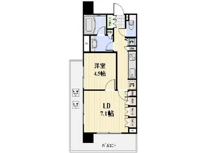 ジョイスコート(1LDK/6階)の間取り写真