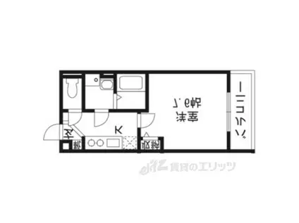 ガーデンフォレスト(1K/3階)の間取り写真