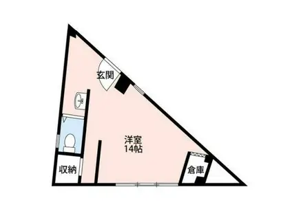 齋藤ビル(ワンルーム/1階)の間取り写真