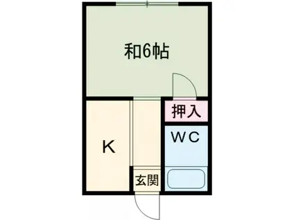 御領グリーンハウス(1K/2階)の間取り写真