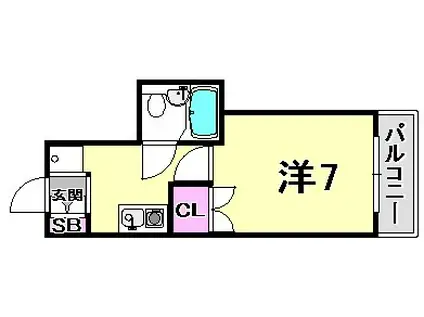 ROYALE離宮西宮(1K/3階)の間取り写真