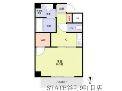 グランエクラ大今里南II(1K/9階)の間取り写真