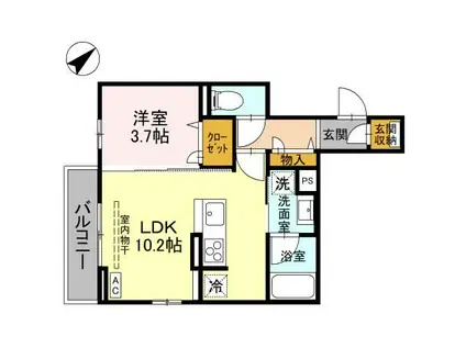 LE LIEN(1LDK/2階)の間取り写真