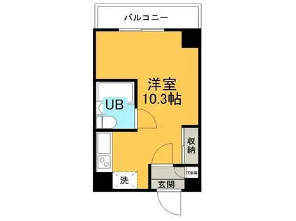 アーブ北3(ワンルーム/2階)の間取り写真