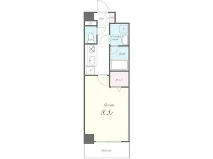 D・AMICAL(1K/3階)の間取り写真