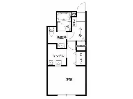 イビサⅠ(ワンルーム/1階)の間取り写真