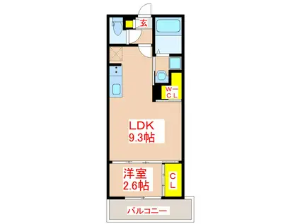 CONTRAIL(1LDK/3階)の間取り写真