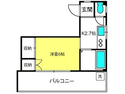第一斎藤ビル(1K/3階)の間取り写真