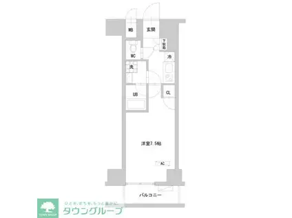 TLRレジデンス町田(1K/10階)の間取り写真