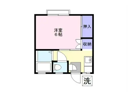 シティハイツ(1K/1階)の間取り写真