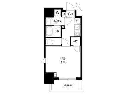 アーバンパーク住吉II(1K/8階)の間取り写真