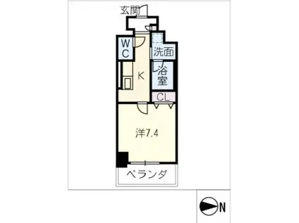 ピノ・アガタ岐阜駅前(1K/3階)の間取り写真