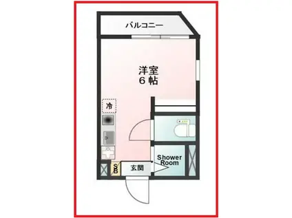 グランベル墨田II(ワンルーム/2階)の間取り写真