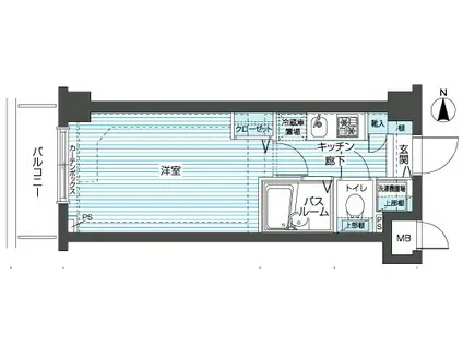 フェニックス武蔵新城(1K/3階)の間取り写真