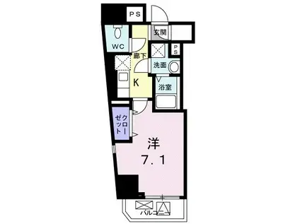 RAFFINE(1K/5階)の間取り写真