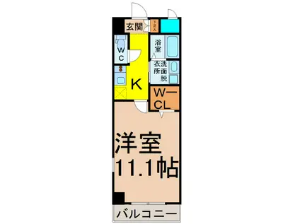 ウィル則武(1K/2階)の間取り写真