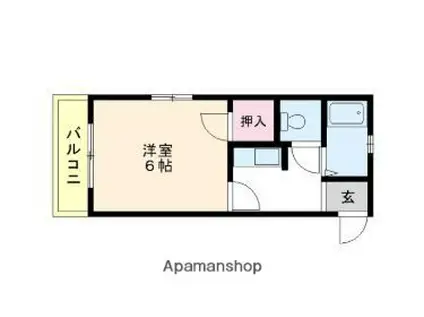 エルベ昭代VI(1DK/4階)の間取り写真