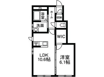 シャーメゾン サウスコート(1LDK/1階)の間取り写真