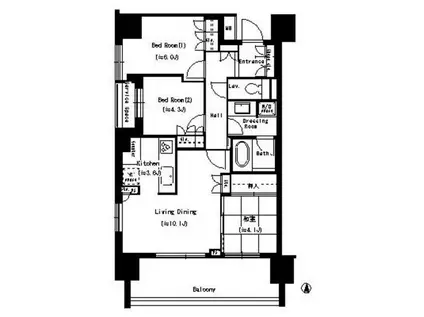 パークホームズ錦糸町ヴェルデコート(3LDK/5階)の間取り写真