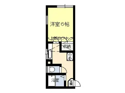 コーポリープ(1K/2階)の間取り写真