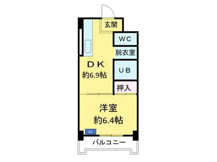 サンハイツ新井(2K/1階)の間取り写真