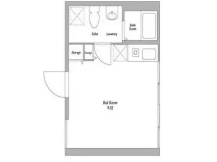 EDIT代々木(ワンルーム/2階)の間取り写真