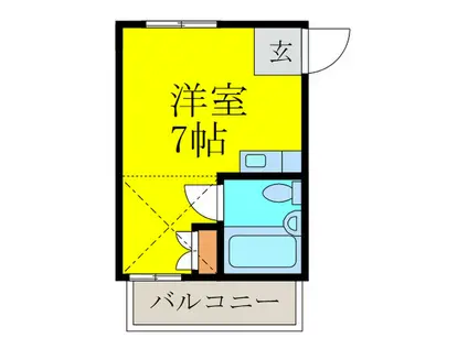 サザン住吉(ワンルーム/2階)の間取り写真