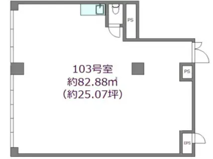 セントヒルズ神楽坂(ワンルーム/1階)の間取り写真