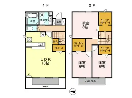 リシフォン105(3LDK/1階)の間取り写真
