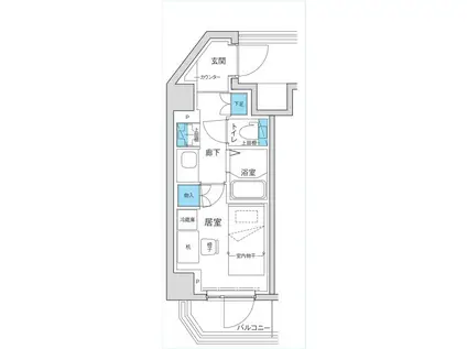 キャンパスヴィレッジ武蔵小杉(ワンルーム/3階)の間取り写真