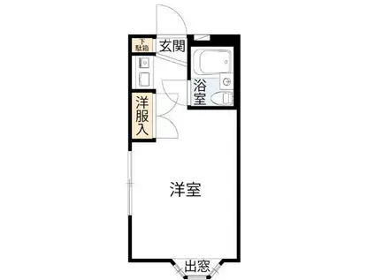 代田アパート(ワンルーム/1階)の間取り写真